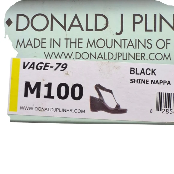 New In Box Donald J. Pliner Elegant Black Leather Sandals Size 10m - Picture 5 of 5
